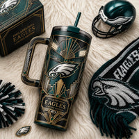 PHI Deco - Eagle Crest on a Gold-Lined Tumbler
